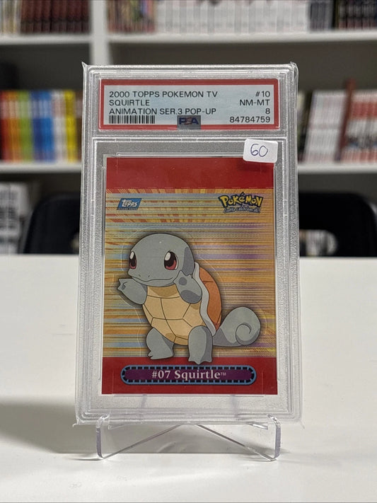 PSA NM-MT 8 SQUIRTLE TOPPS POKÉMON TV