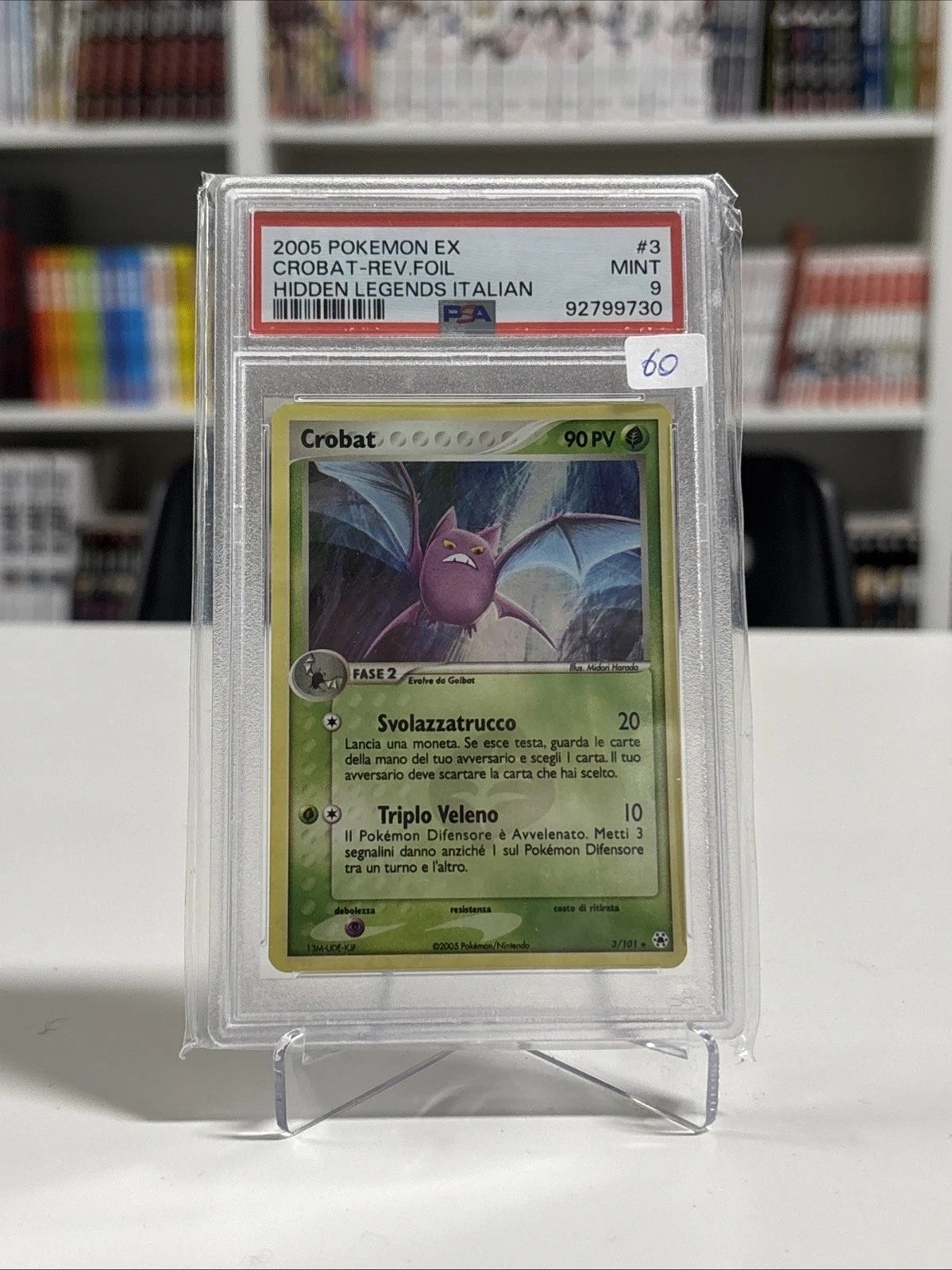 PSA MINT 9 Crobat Reverse Foil ITA