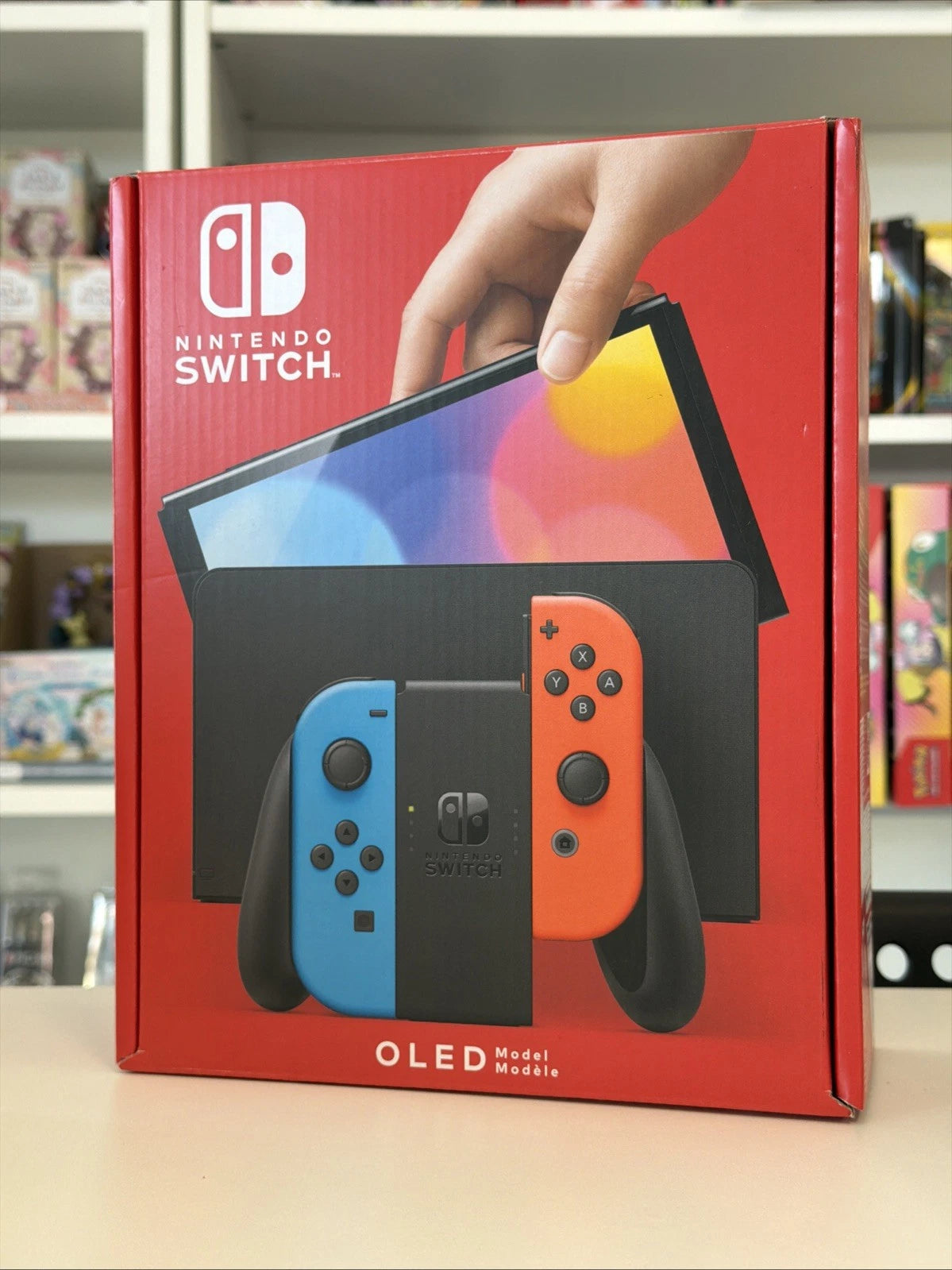 USATO Nintendo Switch Modello OLED HEG-001 Console Portatile - 64GB - Nero/Neon + Accessori