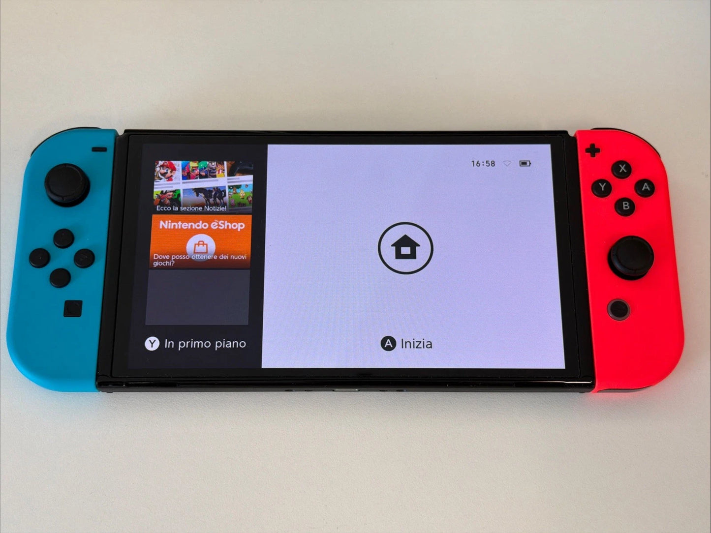 USATO Nintendo Switch Modello OLED HEG-001 Console Portatile - 64GB - Nero/Neon + Accessori